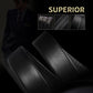 Black textured leather belt with buckle, triple wrap look