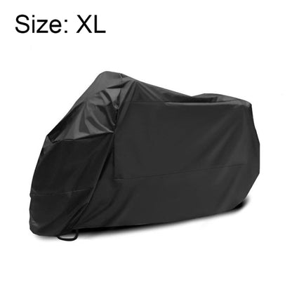 Black XL motorcycle electric cover, fitted hood with drawstring bottom