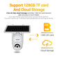 ESCAM solar-powered IP camera with TF card and cloud storage support, wall-mounted unit