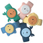 Set of children’s mosquito repellent wristbands in multiple colors with smiling faces