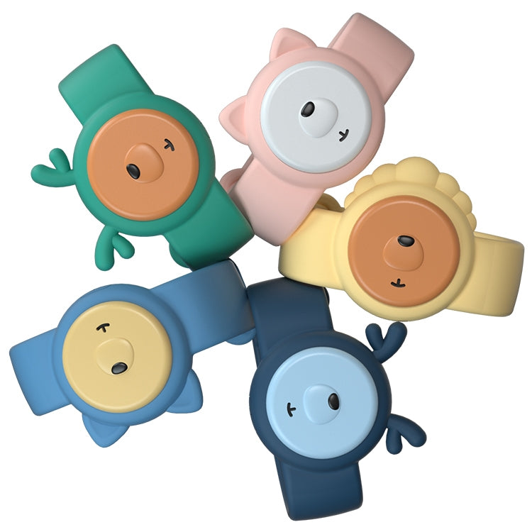 Set of children’s mosquito repellent wristbands in multiple colors with smiling faces