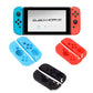Silicone controller button covers in blue, red, and black, two-piece set