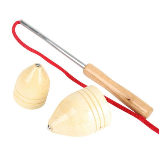Children Outdoor Fitness Wooden Spinning Toy Vintage Spin Whipping Top with String, Spinning Toy