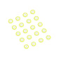 Neon green luminous silicone joystick cap set, 20 small protective rings