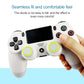 Neon green luminous silicone joystick caps on white game controller, thumbstick fit