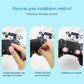 Neon green luminous silicone joystick caps installation, hand pressing onto controller