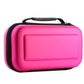 Pink EVA hard-shell storage case with zip closure, carry handle, and molded front panel
