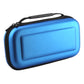 Blue EVA hard-shell storage case with zip closure, textured handle, and molded front panel