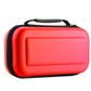 Red EVA hard-shell storage case with zip closure, carry handle, and molded front panel