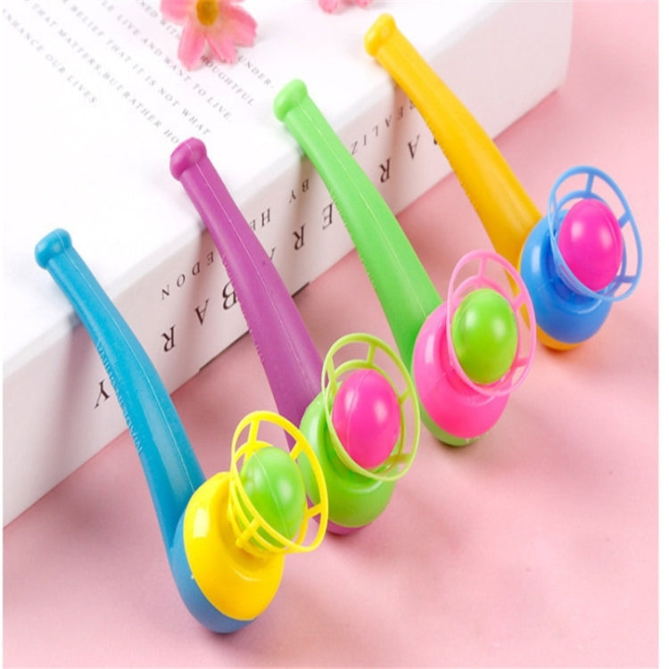 Children's hanging blow ball toy set with colorful handheld blowers and ball cages
