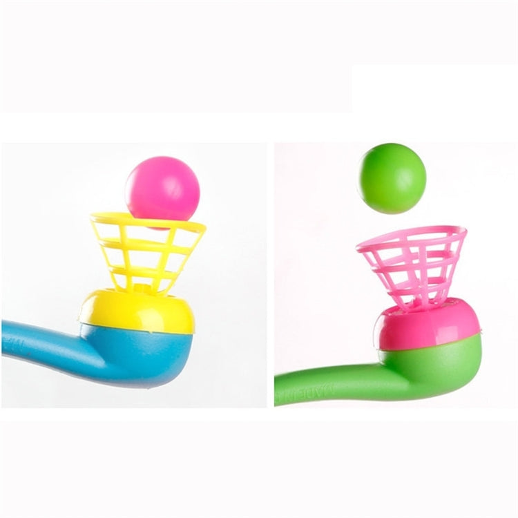 Children's blow ball toys with base, hanging pink and green ball cages