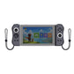 Wireless joy-con style gamepad with dark gray left and gray right controllers