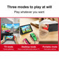 Joy-con style Bluetooth controllers with TV, tabletop, and handheld gameplay modes