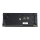 Game console power supply underside with warning icons and connector socket