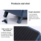 Blue electric stepper leg trainer with height-adjustable legs and non-slip pedal surface