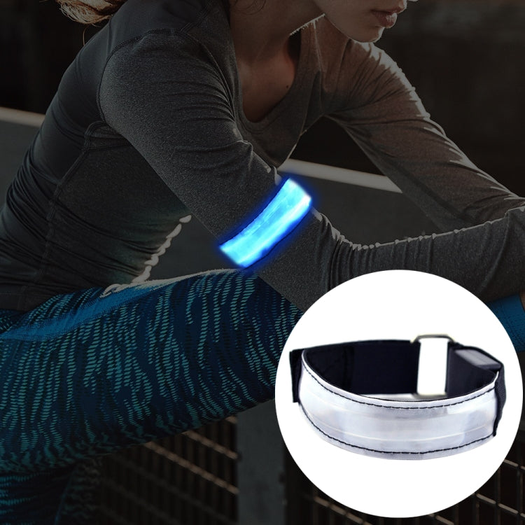 LED reflective wrist belt with blue LED light strip