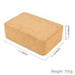 High-density Natural Green Tasteless Fitness Supplies Auxiliary Cork Yoga Brick(Light Brown), 23 x 15 x 7.5cm Brown