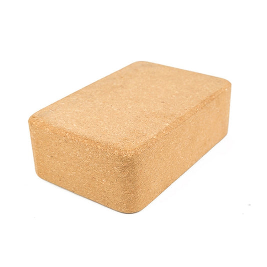 High-density Natural Green Tasteless Fitness Supplies Auxiliary Cork Yoga Brick(Light Brown), 23 x 15 x 7.5cm Brown