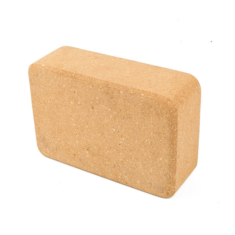 High-density Natural Green Tasteless Fitness Supplies Auxiliary Cork Yoga Brick(Light Brown), 23 x 15 x 7.5cm Brown