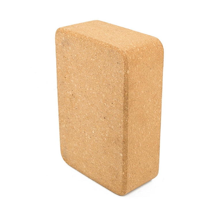 High-density Natural Green Tasteless Fitness Supplies Auxiliary Cork Yoga Brick(Light Brown), 23 x 15 x 7.5cm Brown