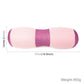 Pink and purple yoga bolster pillow, cylindrical shape with center strap