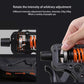 Adjustable hand grip trainer with finger adjustment area and orange spring coil