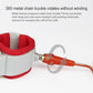 Kids anti-lost wrist link rope, white cuff with red webbing and orange connector tip