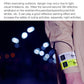 Reflective wristband on forearm, neon yellow band with silver reflective strip