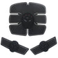 Black EMS electrode pads with central control unit, shown as a paired set