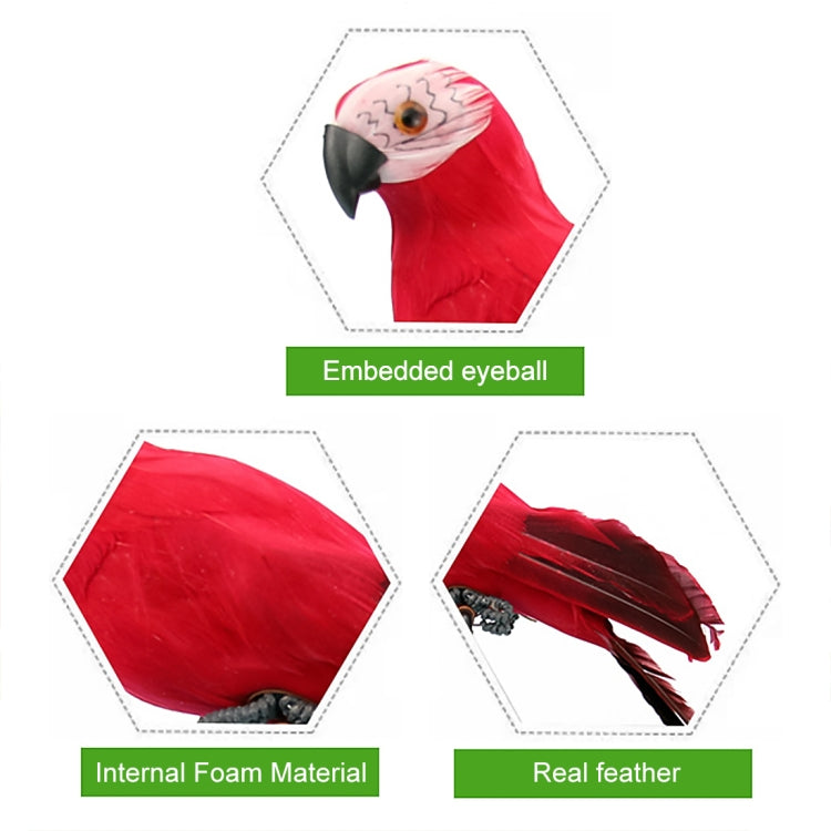 35cm Simulation Parrot Simulation Macaw Horticultural Decoration, 35cm (White), 35cm (Yellow), 35cm (Green), 35cm (Blue), 35cm (Red), 35cm (Rose Red)