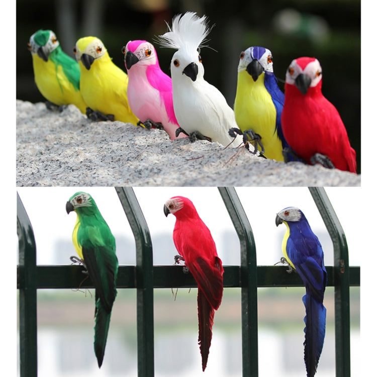 35cm Simulation Parrot Simulation Macaw Horticultural Decoration, 35cm (White), 35cm (Yellow), 35cm (Green), 35cm (Blue), 35cm (Red), 35cm (Rose Red)