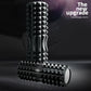 Black EVA spike foam roller with diamond texture and hollow center