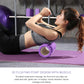 Purple crescent-shaped EVA massage roller with textured surface for muscle relaxation