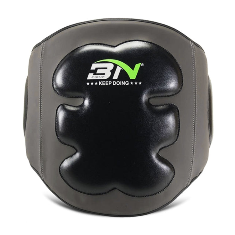 Round black protective waist target pad with BN logo center, thick padded surface