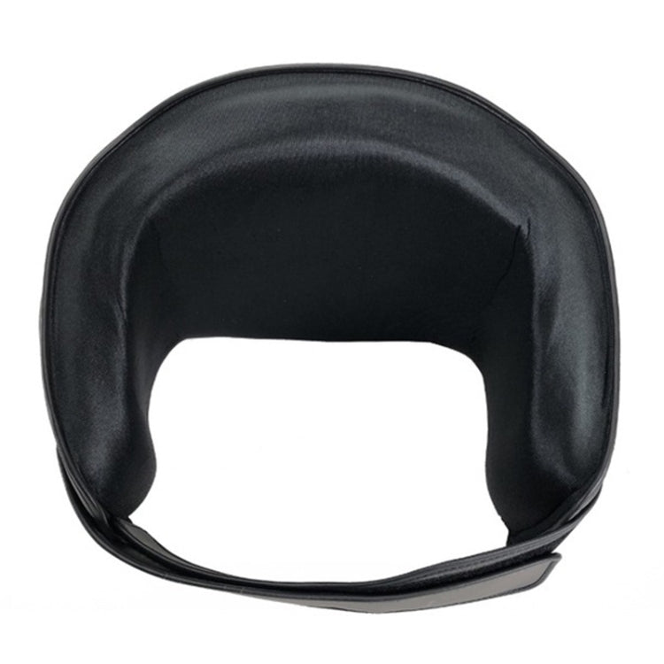 Underside of black padded waist target with open inner support area, thick protection