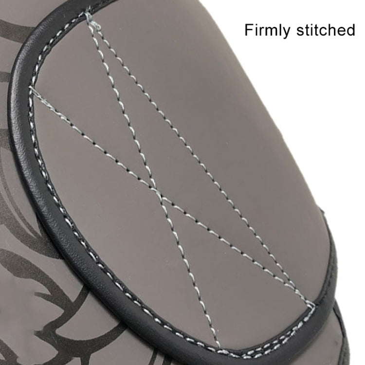 Close-up of black protective pad edge with double-stitched seams for reinforced durability