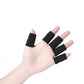 Black nylon 5-finger sleeve set on hand, protective finger guards