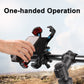 Black bike phone mount with one-hand operated red release button