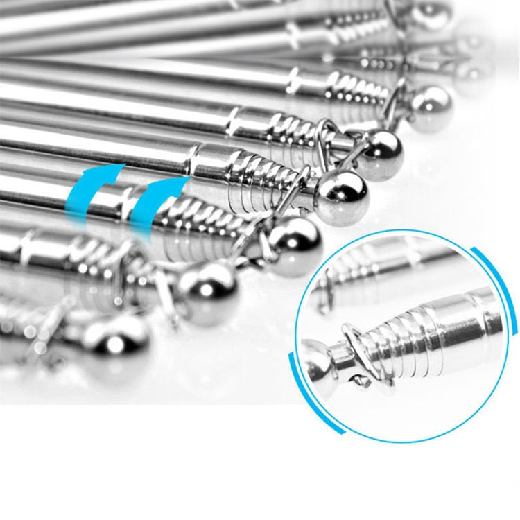 1M 5 Knots Telescopic Stainless Steel Rubber Sleeve Teaching Stick Guide Signal Flag, Random Color Delivery, 1M 5 Knots
