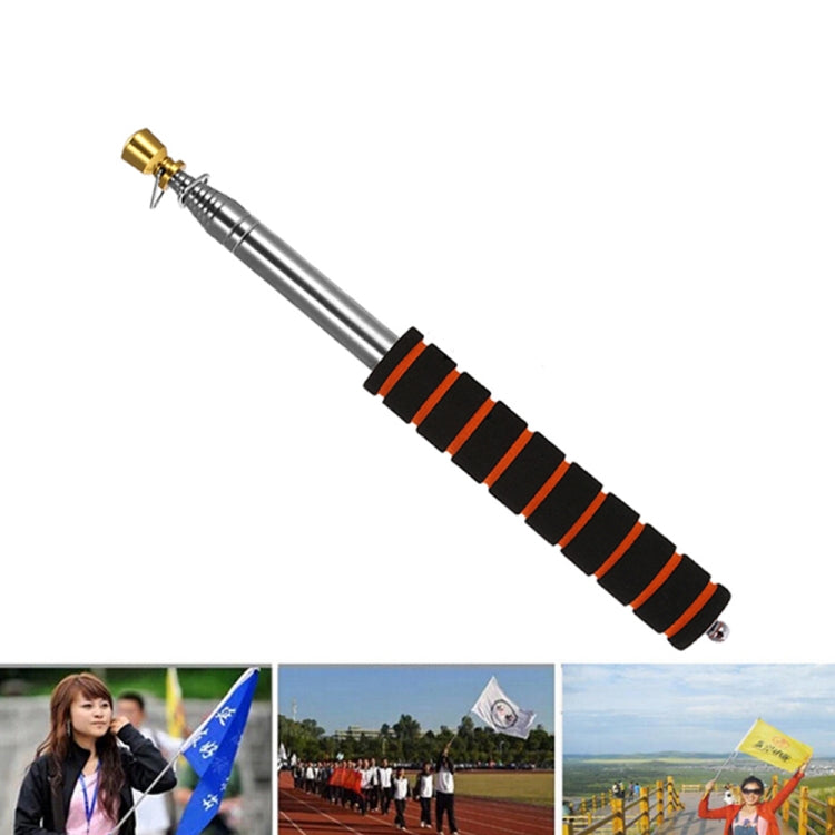 3M 11 Knots Telescopic Stainless Steel Sponge Golden Head Teaching Stick Guide Signal Flag, 3M 11 Knots