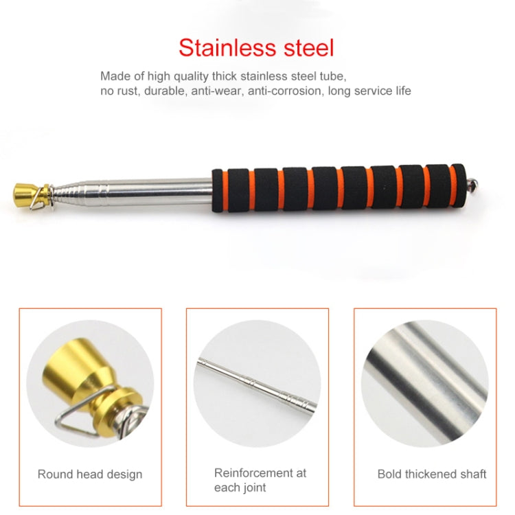 3M 11 Knots Telescopic Stainless Steel Sponge Golden Head Teaching Stick Guide Signal Flag, 3M 11 Knots