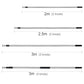 10 PCS 3M 3 Knots Multi-function Telescopic Stainless Steel Teaching Stick Guide Flagpole Signal Flag, 3M 3 Knots