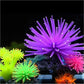 Purple spiky sea urchin ball coral decoration with pointy arms, aquarium ornament.