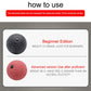Instruction card showing black and red textured boxing balls with pull cord