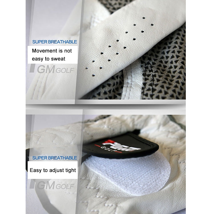 PGM Right Hand Sheepskin Anti-slip Particle Golf Men Gloves, Size: 23#, Size: 23#