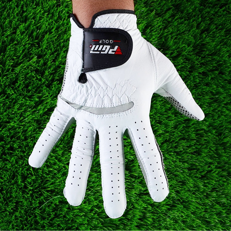 PGM Right Hand Sheepskin Anti-slip Particle Golf Men Gloves, Size: 24#, Size: 24#