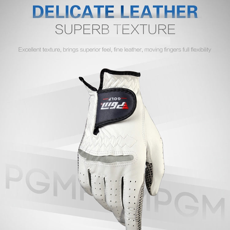 PGM Right Hand Sheepskin Anti-slip Particle Golf Men Gloves, Size: 24#, Size: 24#