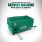 Green golf ball dispenser tee up machine with front base supports
