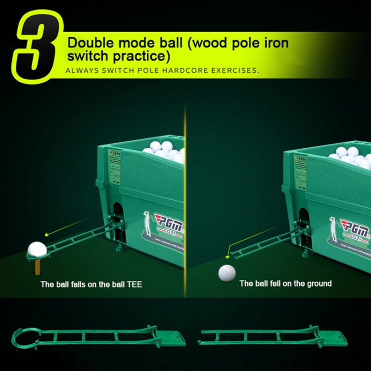Green golf ball dispenser with two side ball drop mechanisms