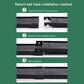 Putting mat track installation pieces with auto return channels, step-by-step layout